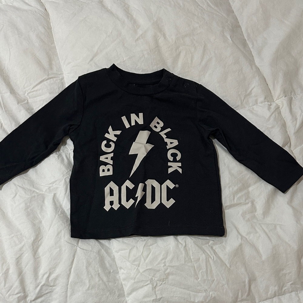 AC/DC Back in Black Kids Long Sleeve Tee